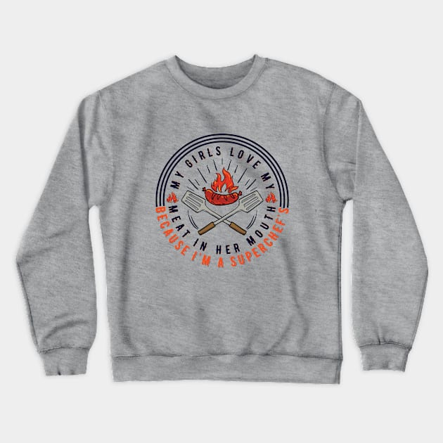 Super chefs bbq smoke grill Crewneck Sweatshirt by thishits